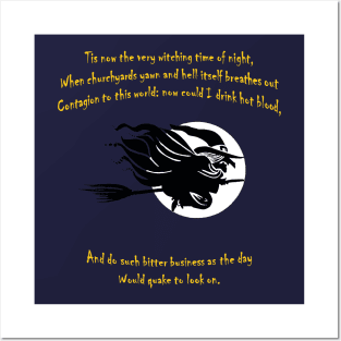 Tis Now The Witching Time Of Night Shakespearean Quote Posters and Art